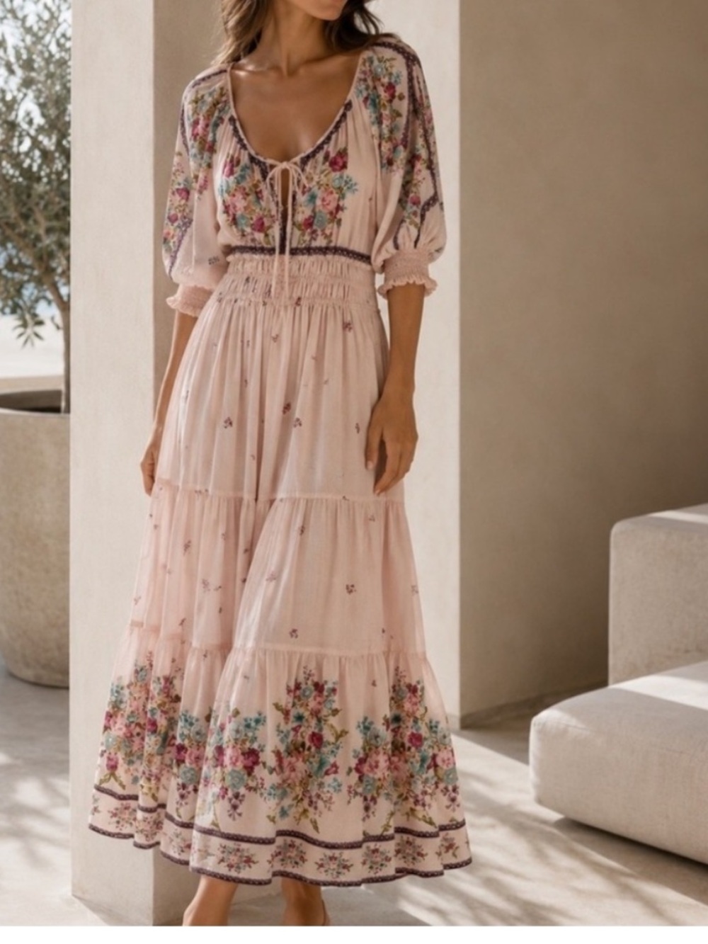 The Somerset Maxi Dress: Puff-Sleeve Edition Size 1X